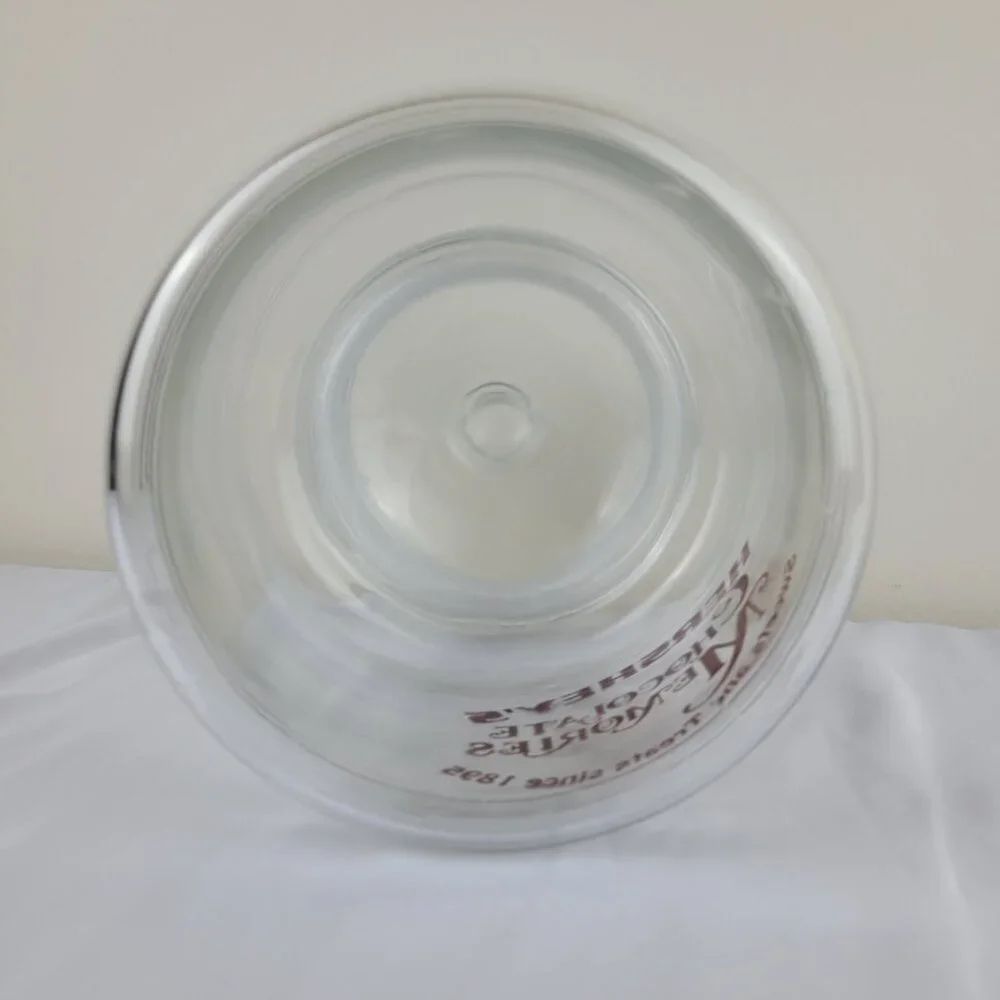 Vintage Hershey’s Chocolate Memories Sweets Treats 1895 Glass cookie jar Lid 90s - Picture 13 of 16